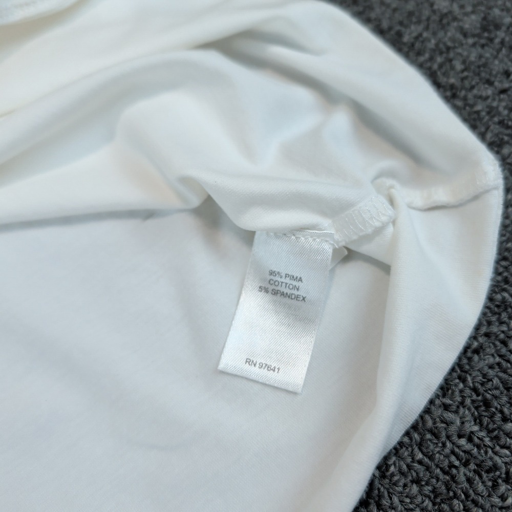 Pure Jill Minimalist Easy Tank Women XL White Pima Cotton Stretch Scoop Neck Top - Picture 3 of 6